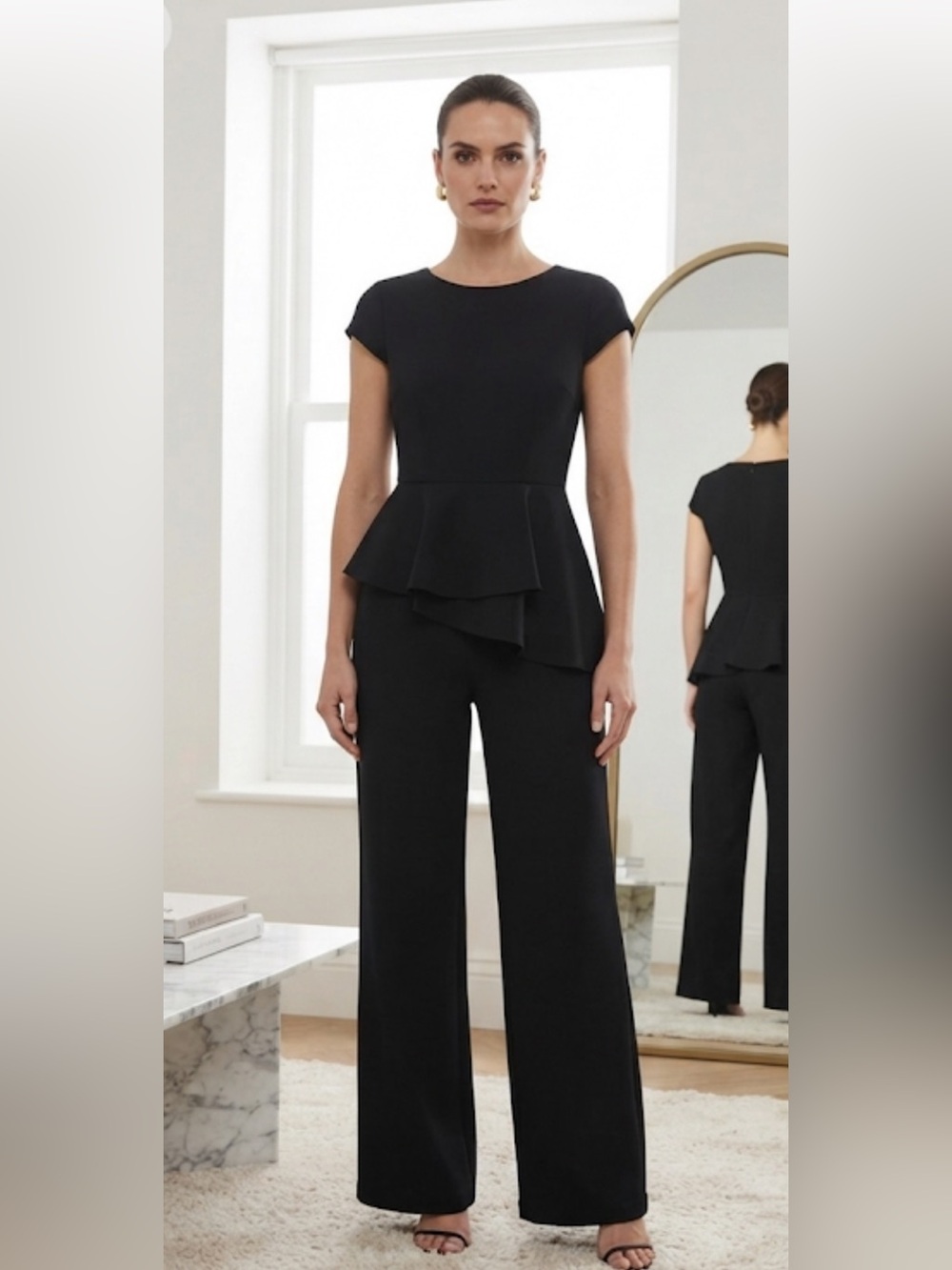 Eliza J Black sleeveless Jumpsuit with Wide Legs